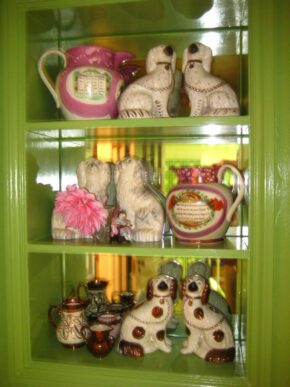 Staffordshire in green shelves