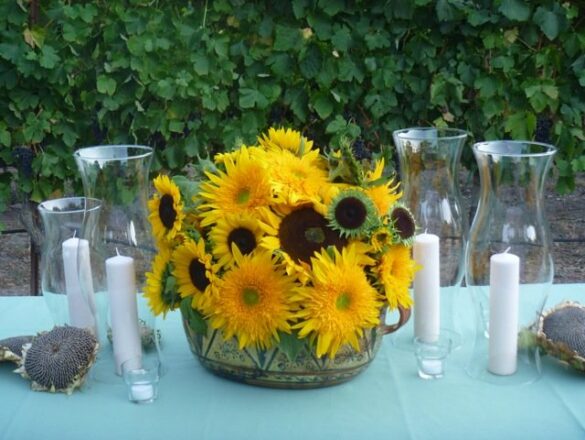 Sunflower center arrangement
