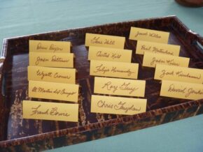 Yellow placecards