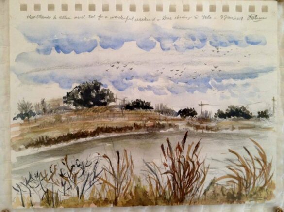 Watercolor of Pond