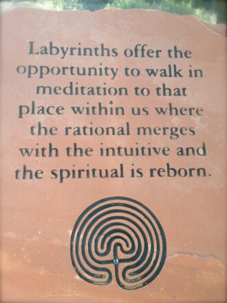 Sign at Labyrinth entrance