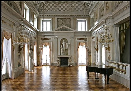 The ballroom at Lazienki Palace, Warsaw