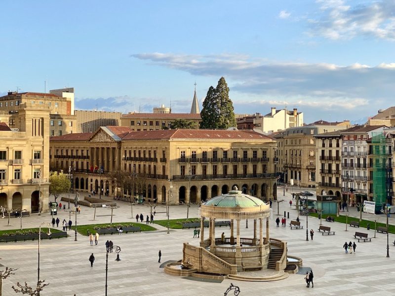 Pamplona town square, Frances Schultz