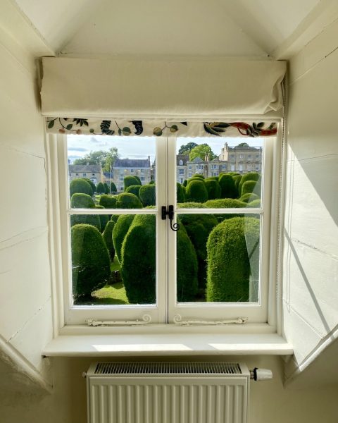 View of St Mary's Churchyard and the famous yew topiaries