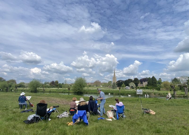 Frances Schultz painting workshop in the Cotswolds