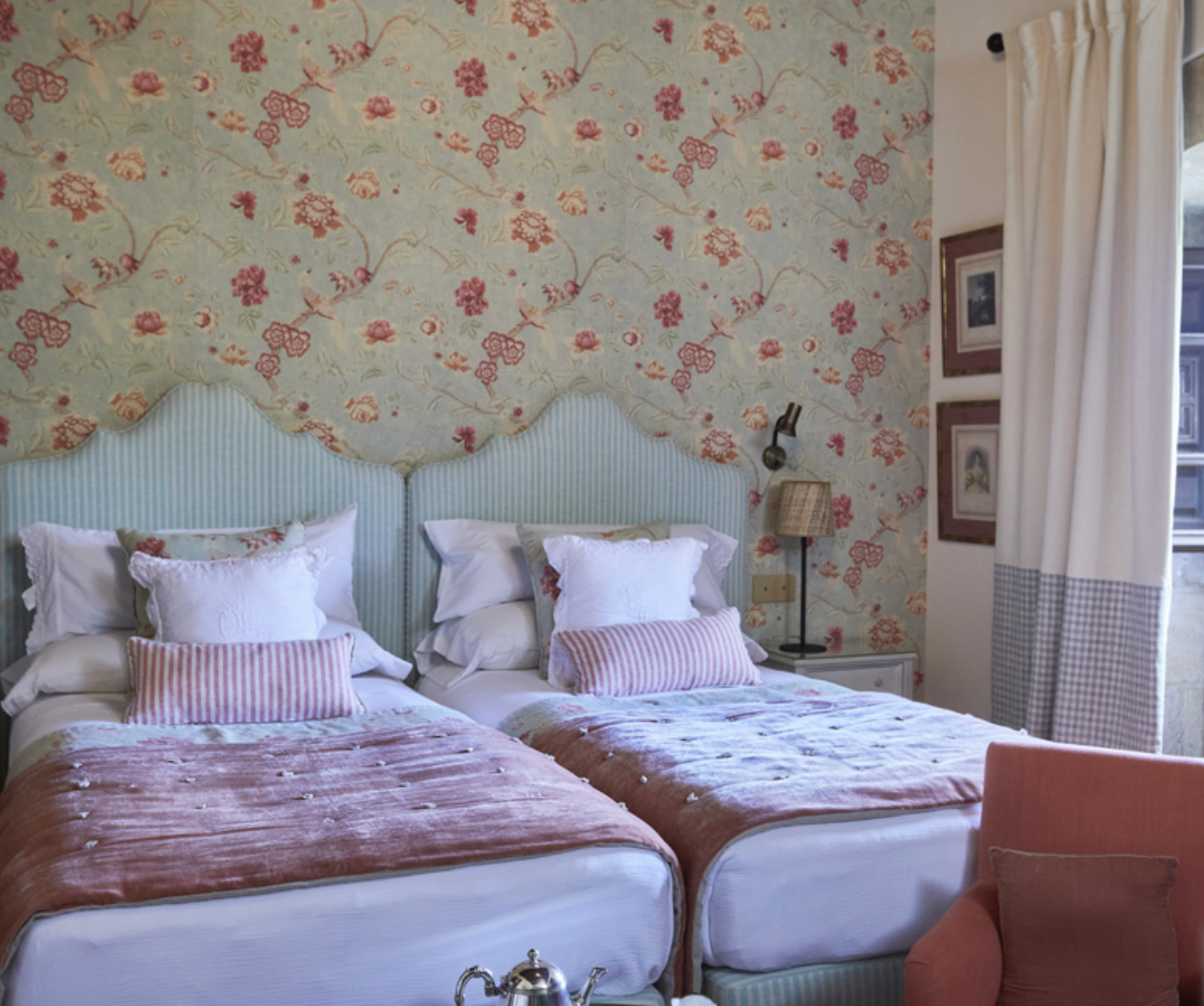 A charming bedroom in the Palacio Helguera, one of our stays along the Way.